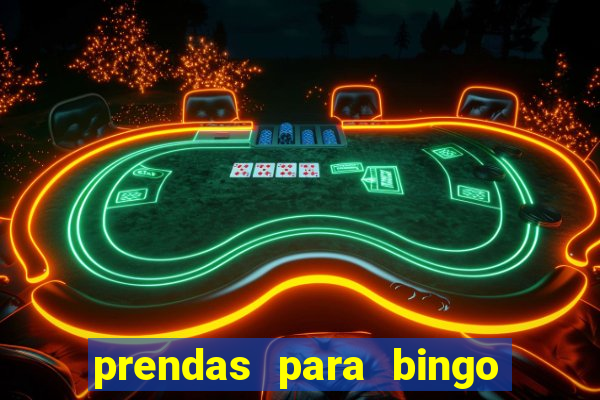 prendas para bingo de natal